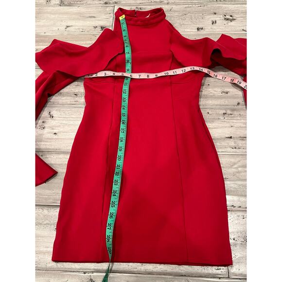 Free People Raspberry Pink Ruffle Cold Shoulder Halter Festival Mini Dress - Picture 8 of 8